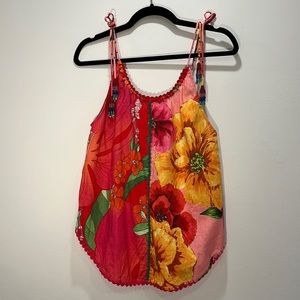 FARM Rio Mixed Garden Tank Top Multi Linen